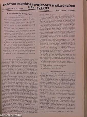 A Magyar Mérnök- és Építész-Egylet Közlönye 1929. (nem teljes évfolyam)/A Magyar Mérnök- és Épitész-Egylet Közlönyének havi füzetei 1929. január-december/Technika és Közgazdaság 1929. január-december