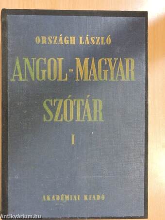 Angol-magyar szótár I-II.