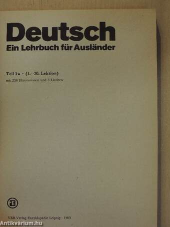 Deutsch - Ein Lehrbuch für Ausländer - 1a