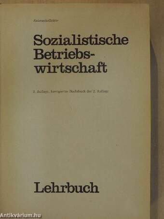 Sozialistische Betriebswirtschaft - Lehrbuch