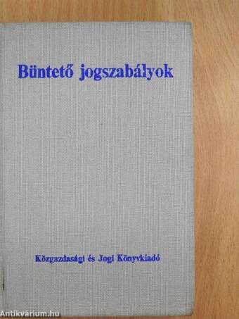 Büntető jogszabályok