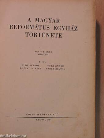 A magyar református egyház története