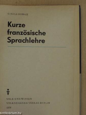 Kurze französische Sprachlehre