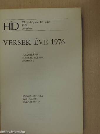 Versek éve 1976