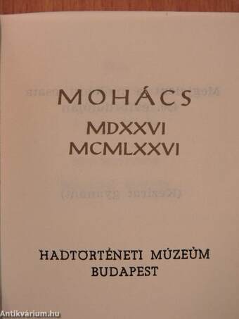 Mohács 1526 (minikönyv)