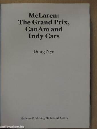 McLaren: The Grand Prix, CanAm and Indy Cars