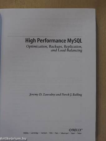 High Performance MySQL