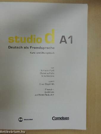 Studio d A1 - Kurs- und Übungsbuch - CD-vel