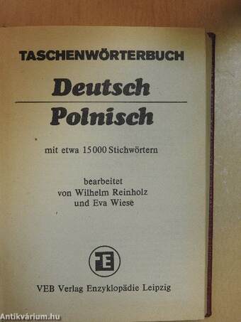 Taschenwörterbuch Deutsch-Polnisch mit etwa 15 000 Stichwörten