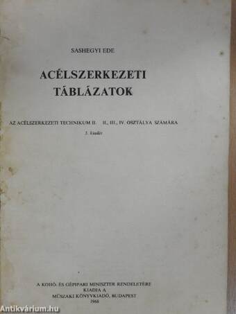 Acélszerkezeti táblázatok