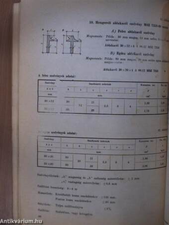 Acélszerkezeti táblázatok