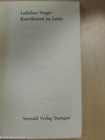 Korrekturen zu Lenin