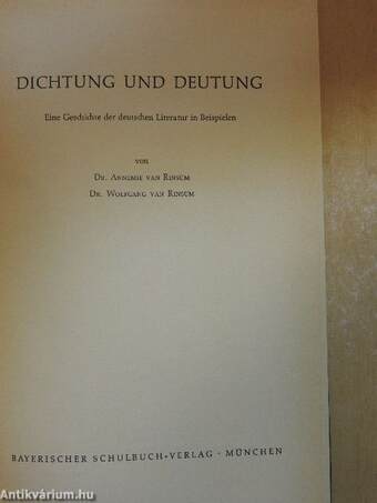 Dichtung und Deutung