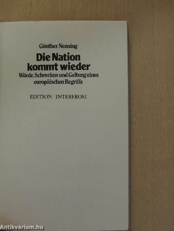 Die Nation kommt wieder