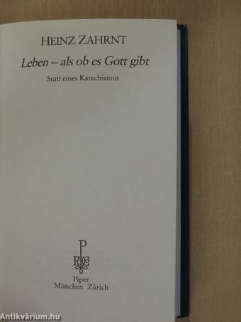 Leben - als ob es Gott gibt