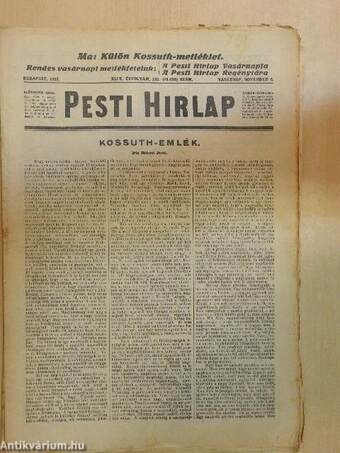 Pesti Hirlap 1927. november 6.