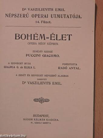 Bohém-Élet