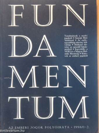 Fundamentum 1998/1-4.