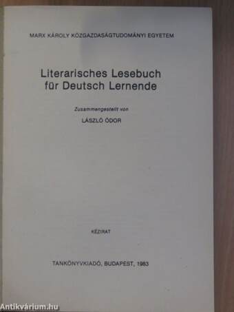 Literarisches Lesebuch für Deutsch Lernende