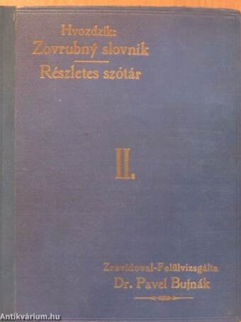 Szlovák-magyar és magyar-szlovák részletes szótár II.
