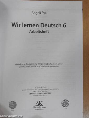 Wir lernen Deutsch 6. - Arbeitsheft