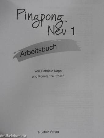 Pingpong Neu 1. - Arbeitsbuch