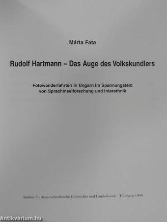 Rudolf Hartmann - Das Auge des Volkskundlers