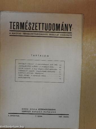 Természettudomány 1947. július