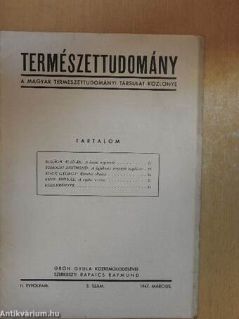 Természettudomány 1947. március