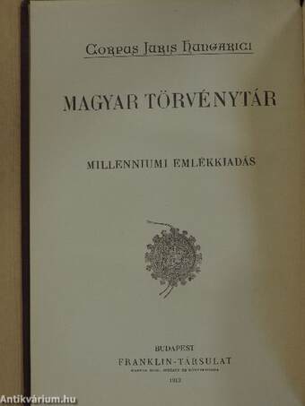 1912. évi törvényczikkek