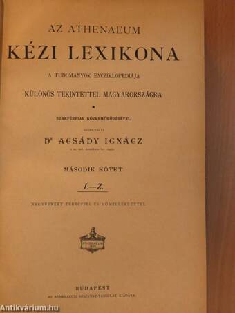 Az Athenaeum Kézi Lexikona II. (töredék)