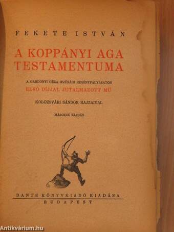 A koppányi aga testamentuma (rossz állapotú)