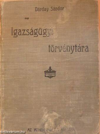 Dárday S. Igazságügyi törvénytára III/1. (rossz állapotú)