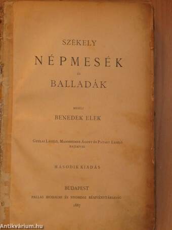 Székely népmesék és balladák (rossz állapotú)