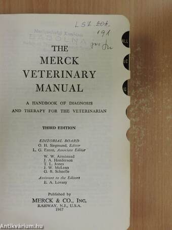 The Merck Veterinary Manual