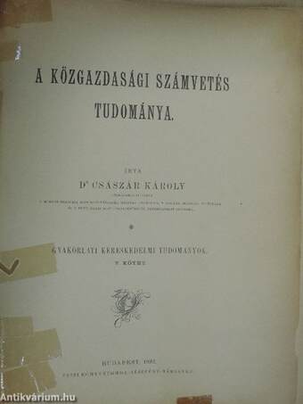 Gyakorlati Kereskedelmi Tudományok V. (rossz állapotú)