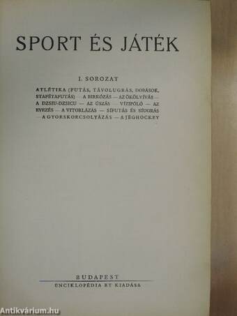 Sport és játék I. (rossz állapotú)