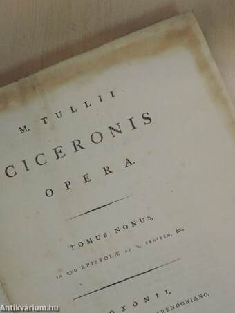 M. Tullii Ciceronis opera IX. (töredék) (rossz állapotú)