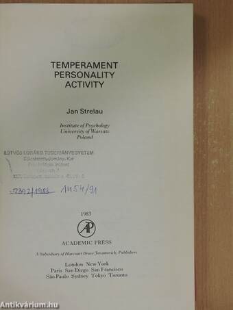 Temperament Personality Activity