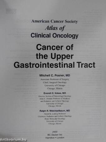 Cancer of the Upper Gastrointestinal Tract - CD-vel