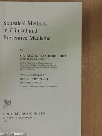 Statistical Methods in Clinical and Preventive Medicine