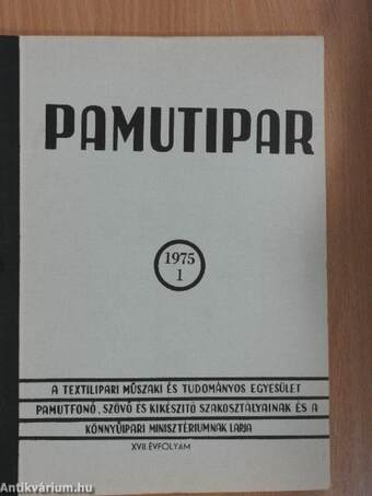 Pamutipar 1975. (nem teljes évfolyam)