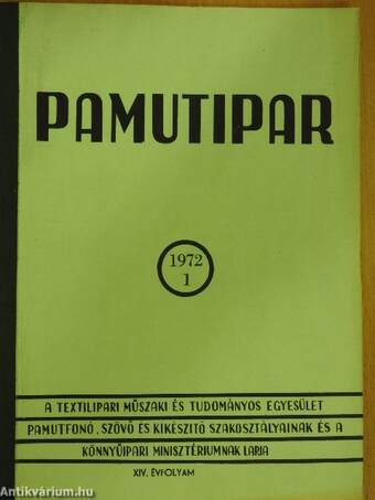 Pamutipar 1972. (nem teljes évfolyam)