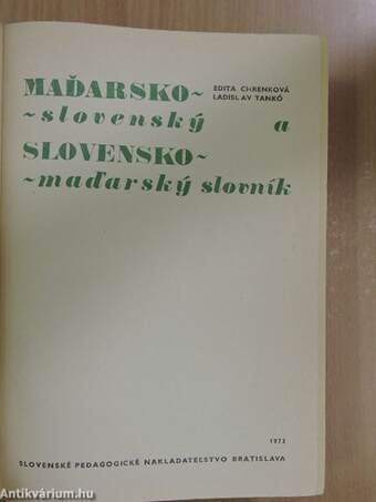 Madarsko-Slovensky/Slovensko-Madarsky slovnik