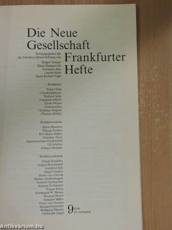 Die Neue Gesellschaft/Frankfurter Hefte 9/1996.