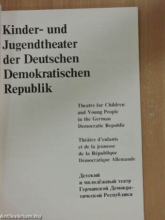 Kinder- und Jugendtheater der Deutschen Demokratischen Republik