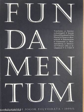 Fundamentum 1999/1-4.