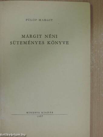 Margit néni süteményes könyve