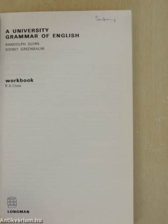 A University Grammar of English - Workbook