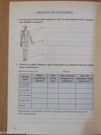 Egészségtan munkafüzet 6.